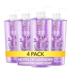 Safeguard Hydrating Liquid Hand Soap, Lavender Scent, Made with Plant Based Cleansers, 15.5 oz (Pack of 4)