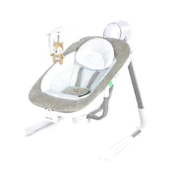 Ingenuity Anyway Sway 5-Speed Multi-Direction Portable Foldable Baby Swing & Infant Seat with Vibrations, Nature Sounds, 0-9 Months 6-20 lbs (Ray)