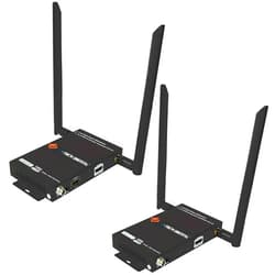 J-Tech Digital 1X2 Wireless HDMI Extender 200’ Dual Antenna Supporting Full HD 1080p with HDMI Loop Output Operation Channel Change IR Passthrough (Receiver + Transmitter 1080P 200ft)