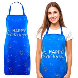 Geyoga Passover Apron Kitchen Happy Passover Print Designed Apron Pesach Seder Gifts Jewish Holiday Party Decorations