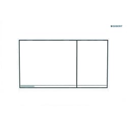Geberit actuator plate Sigma30 for dual flush: white matt coated, easy-to-clean coated, bright chrome-plated