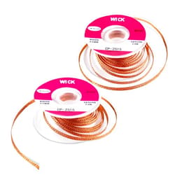 KOTTO Solder Wick Braid with Flux No-Clean Desoldering Wick Removal Tool, Solder Sucker Wick Roll to Desolder PCB and Remove Solder for Electronics, 5 ft Length, 0.1 inch Width, 2 Pack Wick