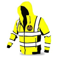 KwikSafety - Charlotte, NC - Men's Fleece Safety Hoodie | PPE Hi Vis Reflective Work Jackets