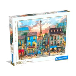 Clementoni - Streets of Paris - 1000 Piece Collection Puzzle - Adult, Horizontal, Fun for Adults - Made in Italy