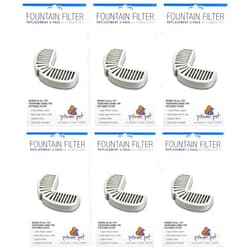 Pioneer Pet Replacement Filters for Ceramic & Stainless Steel Fountains, Raindrop Filters (18 filters)