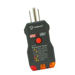 Southwire 40022S Receptacle Tester; Black