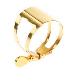 Jiayouy Brass Sax Ligature Alto Saxophone Mouthpiece Ligature Fastener - Gold Plated