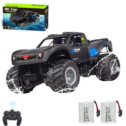 RANFLY RC Trucks 4x4 Offroad Waterproof, 1:16 Amphibious Remote Control Car with 2 Rechargeable Battery, 4WD All Terrain Monster Truck RC Car for Boys 4-7