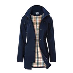 SaphiRose Women's Long Hooded Rain Jacket Outdoor Raincoat Windbreaker