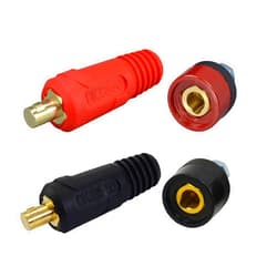 RIVERWELD TIG Welding Cable Panel Connector Plug & Socket Set DKJ35-50 & DKZ35-50 315Amp With Red & Black Color Dinse-Style Quick Fitting 4pcs