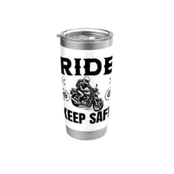 MUGAMBO HEALTH AND SAFETY MERCHANDISE Ride and Keep Safe | Safety Campaign Gift Idea For Riders Stainless Steel Insulated Tumbler