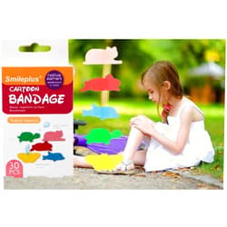 Smileplus Animal Shape Cute First Aid Plaster Strip Cartoon Band-Aid Bruises Cut washproof Welly Bandages Kids Fun Adhesive Kids Bandage