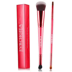 EVRCHGIEA Blending Contour Brush for Makeup, Foundation Contour Concealer Brush Set, Foundation Brush for Liquid Makeup, Cream, Dual Sided Makeup Brushes Good for Travel