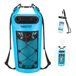 Piscifun Dry Bag, Waterproof Floating Backpack 5L/10L/20L/30L/40L with Waterproof Phone Case for Boating, Kayaking, Fishing