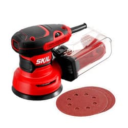 EGO POWER+ SKIL 5” Random Orbital Sander with Cyclonic Dust Box & 3pc Sanding Sheet - SR211601, Multicolor