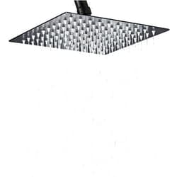 Hiendure Shower Head,12 Inch Rainfall Shower Head in Matte Black,High Presssure Adjustable Ultra-Thin Stainless Steel Top Sprayer
