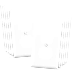 ELEGRP Duplex Receptacle Wall Plate, 1-Gang Standard Size Wall Outlet Covers, Unbreakable Polycarbonate Dual Outlet Faceplates Covers, UL Listed, Color-matched Screws Included (10 Pack, Glossy White)