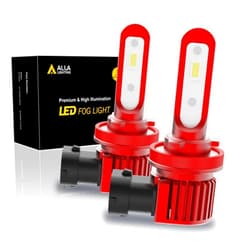 Alla Lighting 5200lm H8 H11 LED Fog Lights or DRL Bulbs, 6000K Xenon White Extreme Super Bright H16 H8LL H11LL 12V LED Lamps Replacement, AL-R Version