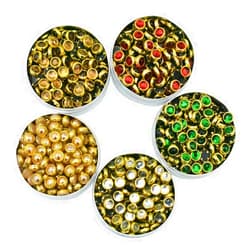 Embroiderymaterial Round Flat Back Kundan Stones for Craft, Embroidery & Jewelry Making - Mix Color - Size:- 4MM - 500 Pieces - 100 Pieces per Color