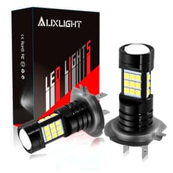 AUXLIGHT H7 LED Fog Light DRL Bulbs, 2400 Lumens Extremely Bright H7LL LED Bulbs Replacement for Cars, Trucks, 6000K Xenon White