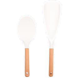 HEMOTON Rice Paddle 2Pcs Convenient Rice Spoons Silicone Rice Paddles Household Rice Spatulas Kitchen Accessory Rice Spoon