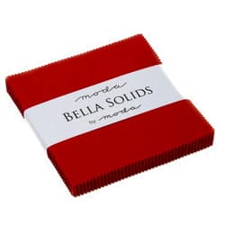 Moda Fabrics Bella Solids Country Red Moda Charm Pack by Moda Fabrics; 42-5