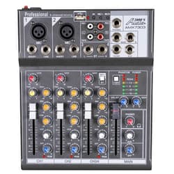 AUDIO 2000'S Audio2000'S AMX7303- Professional Four-Channel Audio Mixer with USB and DSP Processor