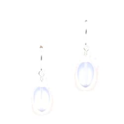 EcoSeaCo Sea Glass Droplet Earrings (Cornflower) - Sterling Drop Earrings by EcoSeaCo, using recycled and sustainable material. Handmade in the USA