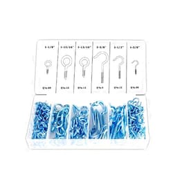 Magic Hub HmE Eye Bolt and Eye Hook Assortment - Screw Hooks and Screw Eyes Kit - Eye Bolts Assortment - 151 Pc Eye and Hook Assortment - Eye Screws Assorted Screw Hooks Eye Hooks Screw in Heavy Duty