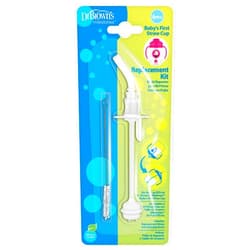 Dr. Brown's Baby's First Straw Cup Straw Replacement Kit with One Straw and One Cleaning Brush, BPA Free