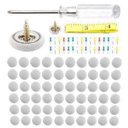 Kewucn 60 PCS Car Roof Headliner Repair Kit, Vehicle Roof Snap Rivets Retainer with Installation Tool, Auto Interior Ceiling Cloth Fixing Repair Button, Suitable for Most Cars (Grey Flannelette)