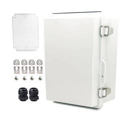 YETLEBOX Outdoor Waterproof Electrical Box Junction Box Weatherproof IP67 ABS Plastic Enclosure Switch Router Project Box Electronics DIY Enclosure With Mounting Plate Wall Bracket Grey 8.6
