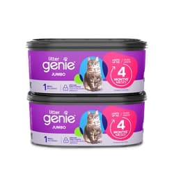 Litter Genie Refill Bags | Jumbo 2- Count (Pack of 1) | Up to 8 Months of Supply in 2 cartridges | Ultimate Odor Control Cat Litter Bags