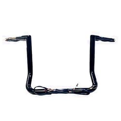 Dominator Industries 1 1/4” Prewired 14” Gloss Black Miter Bar Apes compatible with Harley-Davidson Electra & Street Glide, Special, Ultra Limited, Low - Handlebars for 2014-2023