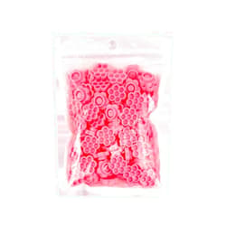 KDDOM 100 Pcs Eyelash Extension Glue Holder Eyelash Glue Cup Flower Shape Glue Cup Tattoo Ink Cup(Pink)