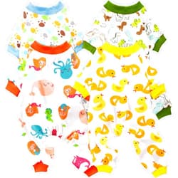 Syhood 4 Pieces Dog Pajamas for Small Dogs Pet Clothes Cute Puppy Dog Outfits Jumpsuit Bodysuits for Cat Dog Gifts, 4 Styles(Assorted Animals,Medium)