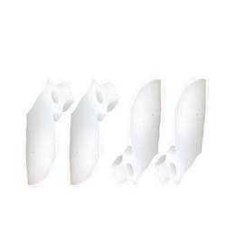 YLDM Toe Separators, Silicone Toe Bunion Corrector Toe Separators for Overlapping Toes Women to Correct Toes and Reduce The Pain of Bunions and Hallux Valgus Universal Size Set of 4 PCS. (White 1)