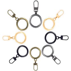 OIIKI 8PCS Round Zipper Pull Replacements, Metal Detachable Zipper Tab, Zipper Pull Cord Extension, Zipper Repair Pull Extender for Backpack, Jackets, Bags, Luggage