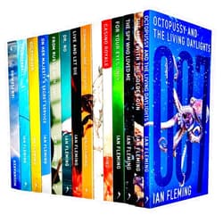 Ian Fleming Vintage 007 James Bond Collection 14 Books Set By Ian Fleming (Casino Royal, Live And Let Die, Moon Raker, Diamonds Are Forever, From Russia With Love, Dr No, Gold Finger, For Your Eyes Only & More)