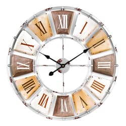 Sorbus Decorative Large 24-Inch Wall Clock for Living Room, Vintage Industrial Modern Rustic Farmhouse Style, Oversized Roman Numeral Clock, Modern Wall Clock, Ideal Room Décor