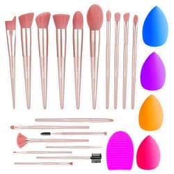 BESTOPE PRO Makeup Brushes Premium Synthetic Foundation - 18 Pcs Eye Makeup Brushes Set Professional, Makeup Brushes & Tools - Pink