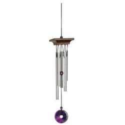 Woodstock Chimes Signature Collection, Woodstock Amethyst Chime, Medium (30'') Decor Designs Wind Chimes for Outdoor, Patio, Home or Garden Décor (WYBRM)