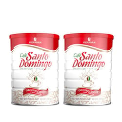 Café Santo Domingo INDUBAN Café Santo Domingo, 10 oz Can, Ground Coffee, Medium Roast - Product from the Dominican Republic (Pack of 2)