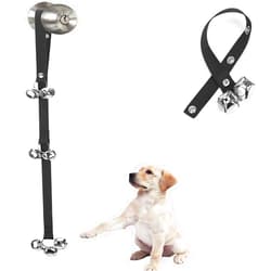 Luckyiren Upgraded Puppy Bells Dog Doorbells for Door Knob/Potty Training/Go Outside-Dog Bells for Puppies Dogs Doggy Doggie Pooch Pet Cat for Dog Lovers-Premium Quality-3 Snaps for Length Adjustment