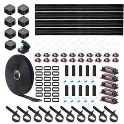 AORUICN 98 Pcs Cable Management Kit, Adhesive Cable Clips Cord Organizer, Cable Sleeve Split Sleeving, Under Desk Cord Holder Adjustable Fastening Cable Straps, for Computer,TV,Office,Car,Desk,Home