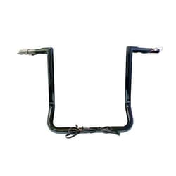 Dominator Industries 1 1/4” Prewired 16” Gloss Black Miter Bar Apes compatible with Harley-Davidson Electra & Street Glide, Special, Ultra Limited, Low - Handlebars for 2014-2023