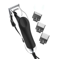 Wahl Clipper Wahl USA Chrome Pro Corded Clipper Complete Haircutting Kit for Men – Powerful Total Hair Clipping, Beard Trimming, & Grooming - Model 3024635