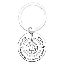 Xiahuyu Gift for Dungeon Master Keychain Dungeons and Dragons Gifts When The Dungeon Master Smiles It's Already Too Late Keychain Funny DND Gift RPG Gamer Gifts for Dungeon Masters Fans