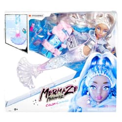 MERMAZE MERMAIDZ™ Winter Waves Kishiko™ Mermaid Fashion Doll with Color Change Fin, Glitter-Filled Tail and Accessories