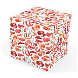 Stesha Party Meat Gift Wrap - Funny Wrapping Paper - Chef Present - 30 x 20 Inch (3 Sheets)